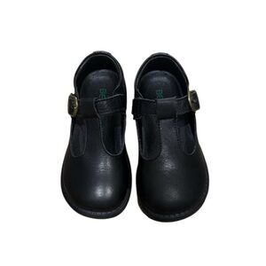 Real Leather Mary Janes black Kids Shoes with Buckle Classy Old Money Chic